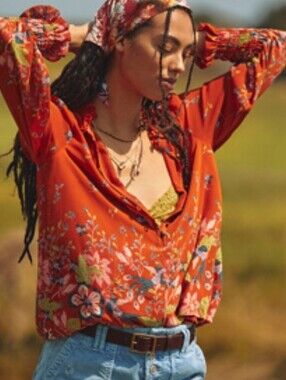 Anthropologie The Sidney Batwing Blouse by Pilcro: Shrunken Edition Size Small